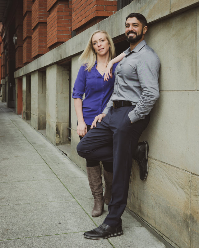 stunning couples portrait in Portland